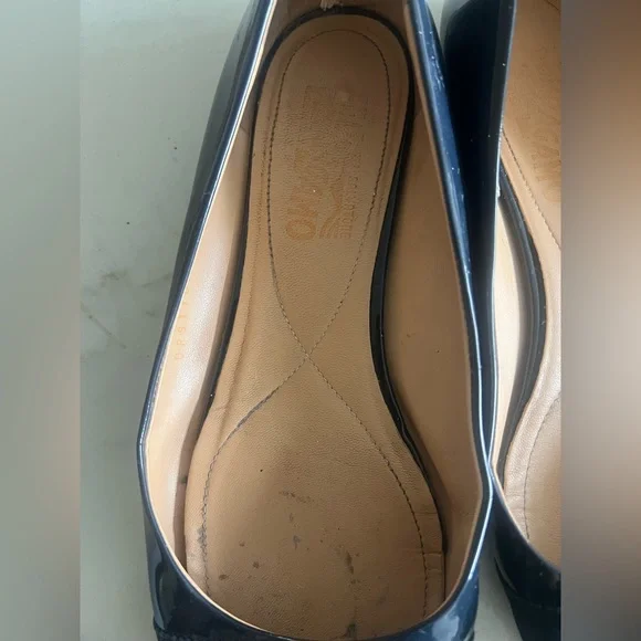 Salvatore Ferragamo Navy Blue Flats - Picture 9 of 10